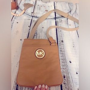 Camel Leather Michael Kors Crossbody